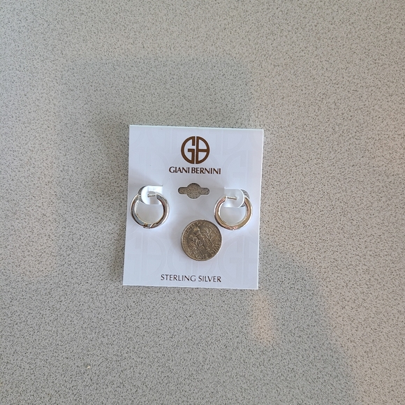 🌺 SOLD 🌺 Giani Bernini Sterling Hinge Hoops - Picture 3 of 4
